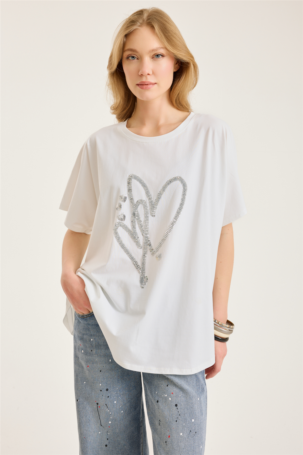 Payetli Geçme Tshirt