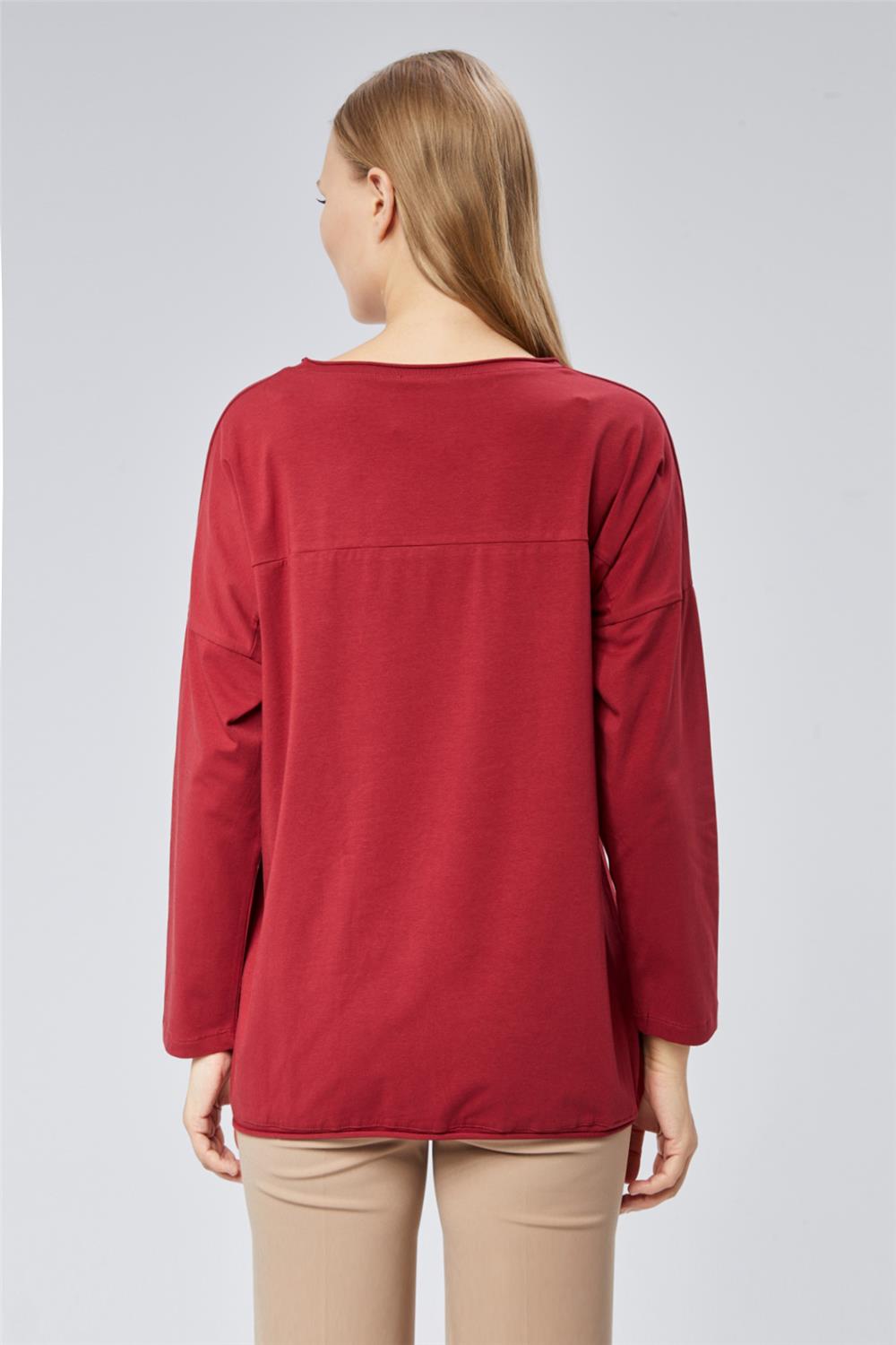 Geniş Kesim Yuv Yaka Tshirt · 4