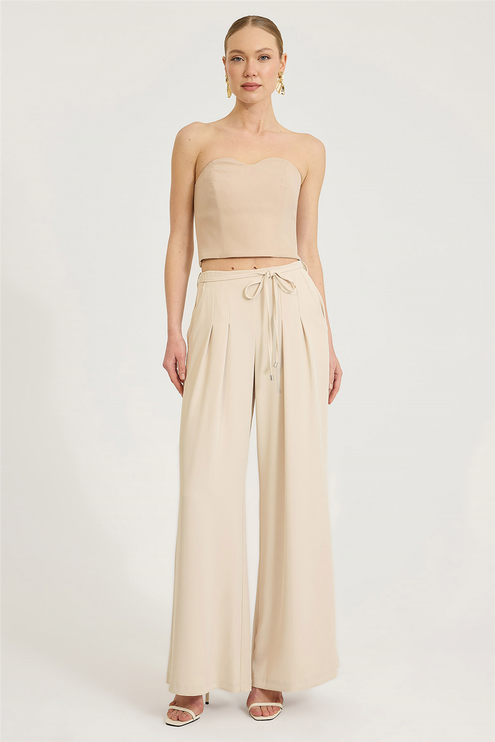 İp Kemerli Pantolon