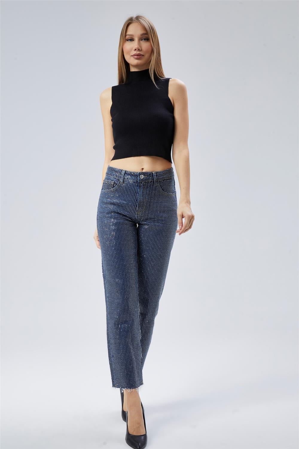 Jean Full Taşlı Pant