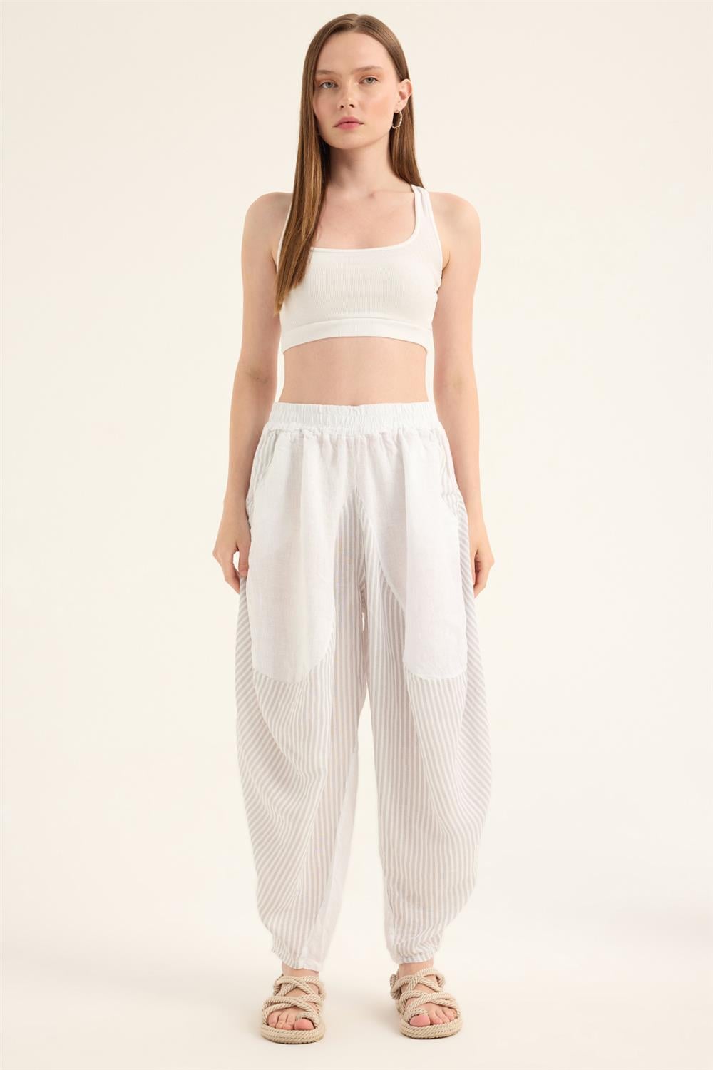 Keten Şalvar Pantolon