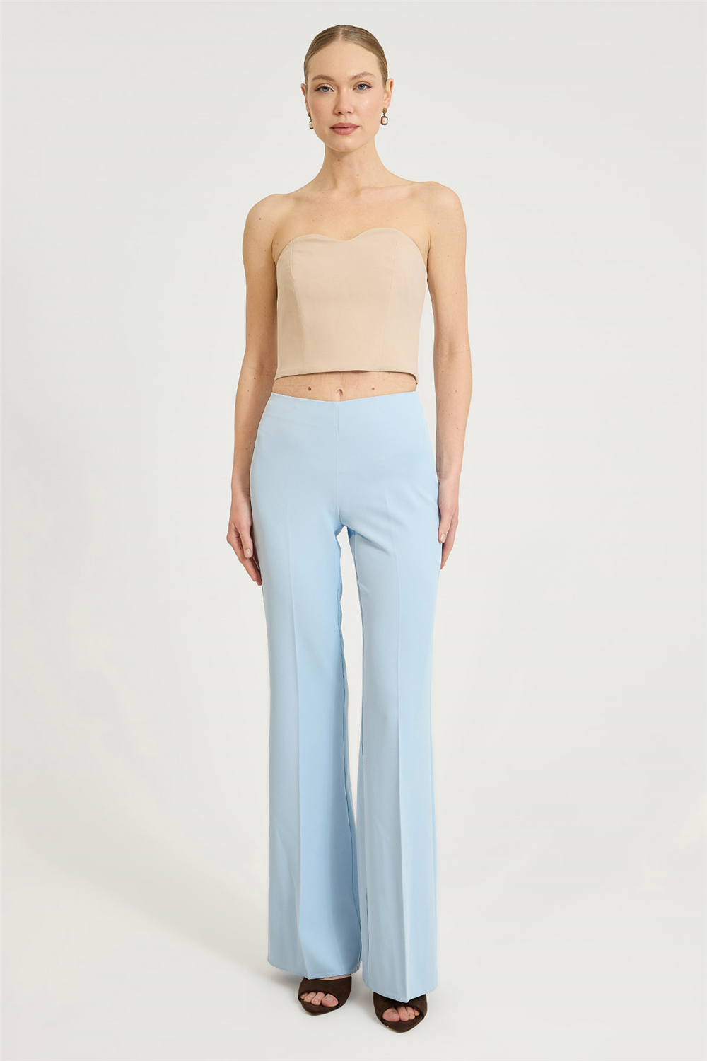 Orta Yüksek Bel Geniş Pantolon