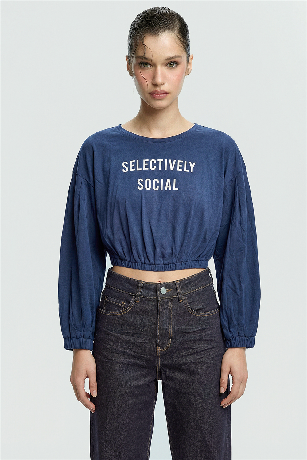 Bel Kol Lastikli Bluz