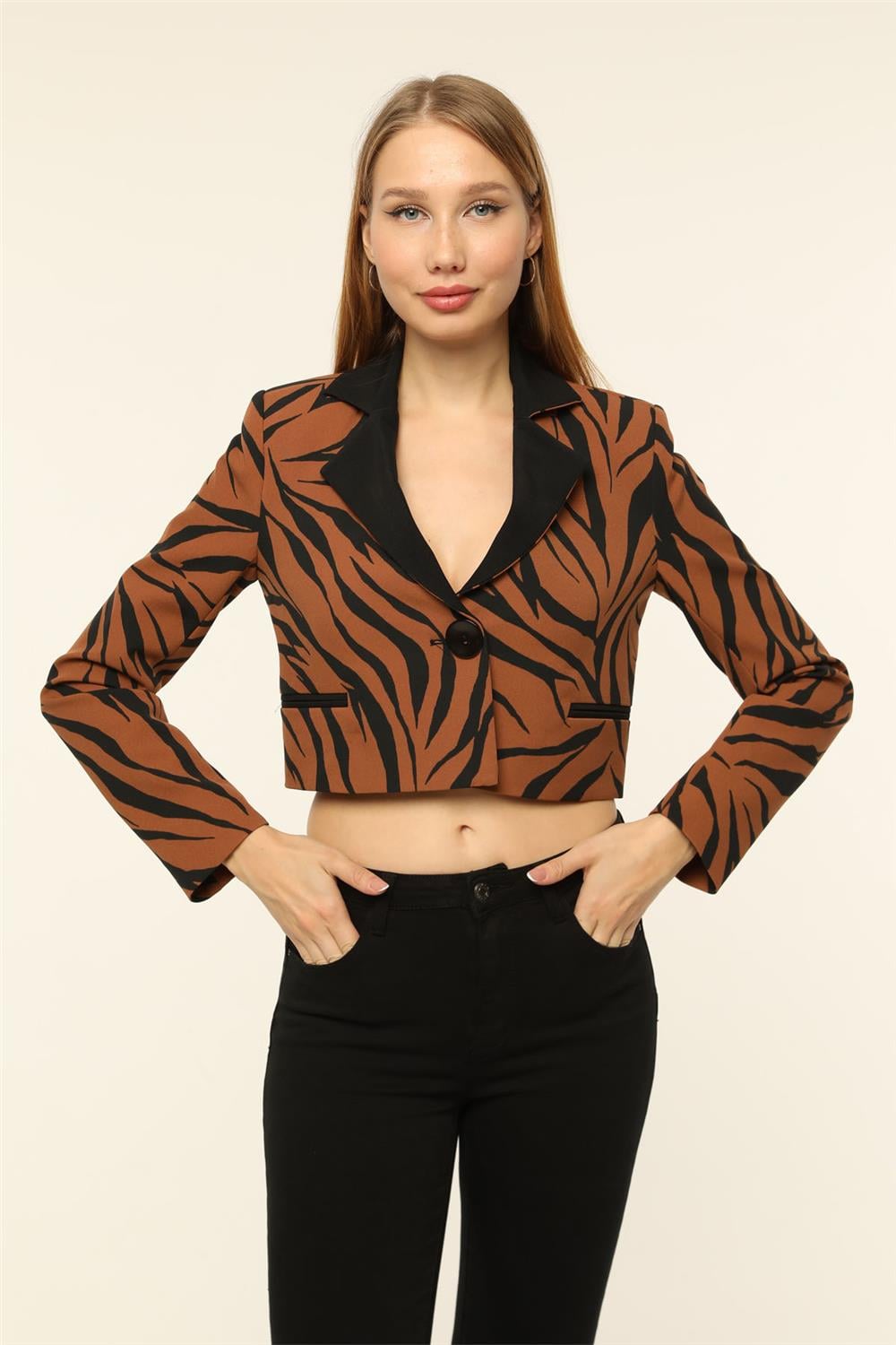 Zebra Desenli Ceket