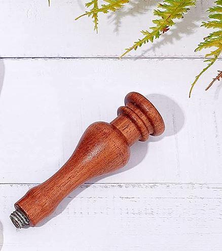 Ahşap Mum Mühürü Sapı Gül Ağacı G4 Özel Tasarım M8 Dişli