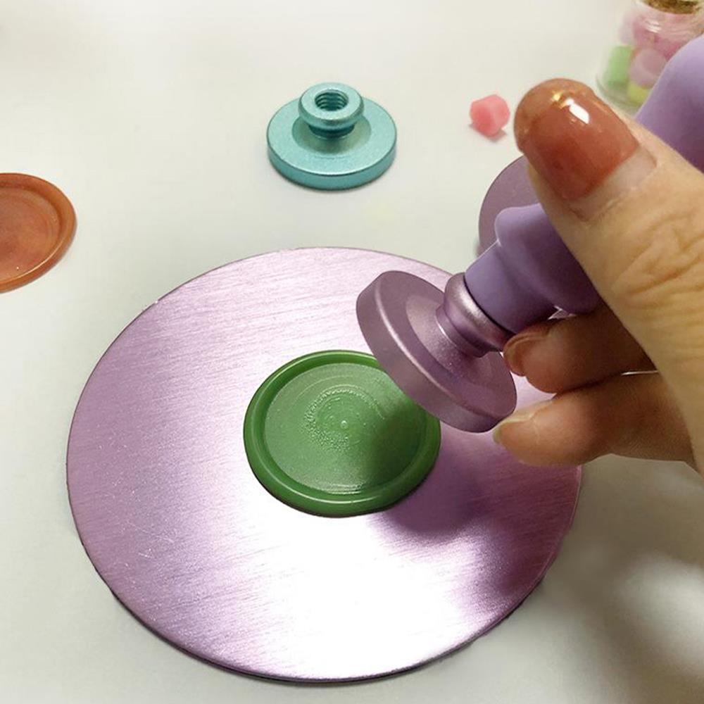 Boş Mum Mühür Pirinç Başlığı Alüminyum Mor Kafa 30 mm