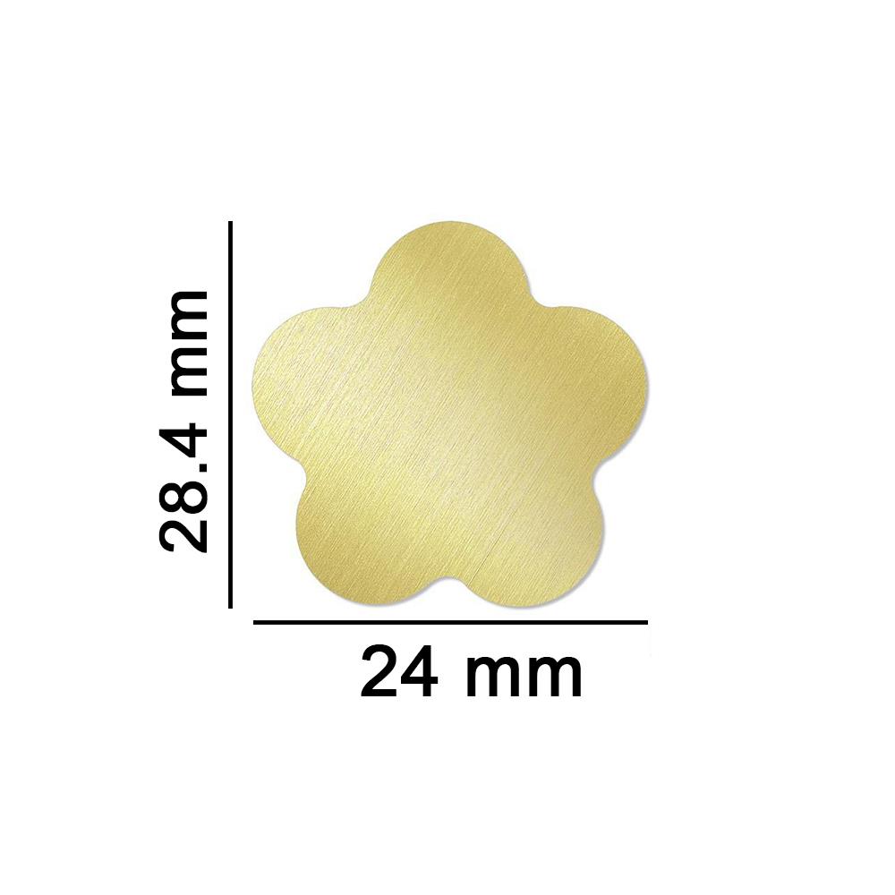 Boş Mum Mühür Pirinç Başlığı Çiçek 24x28.4 mm