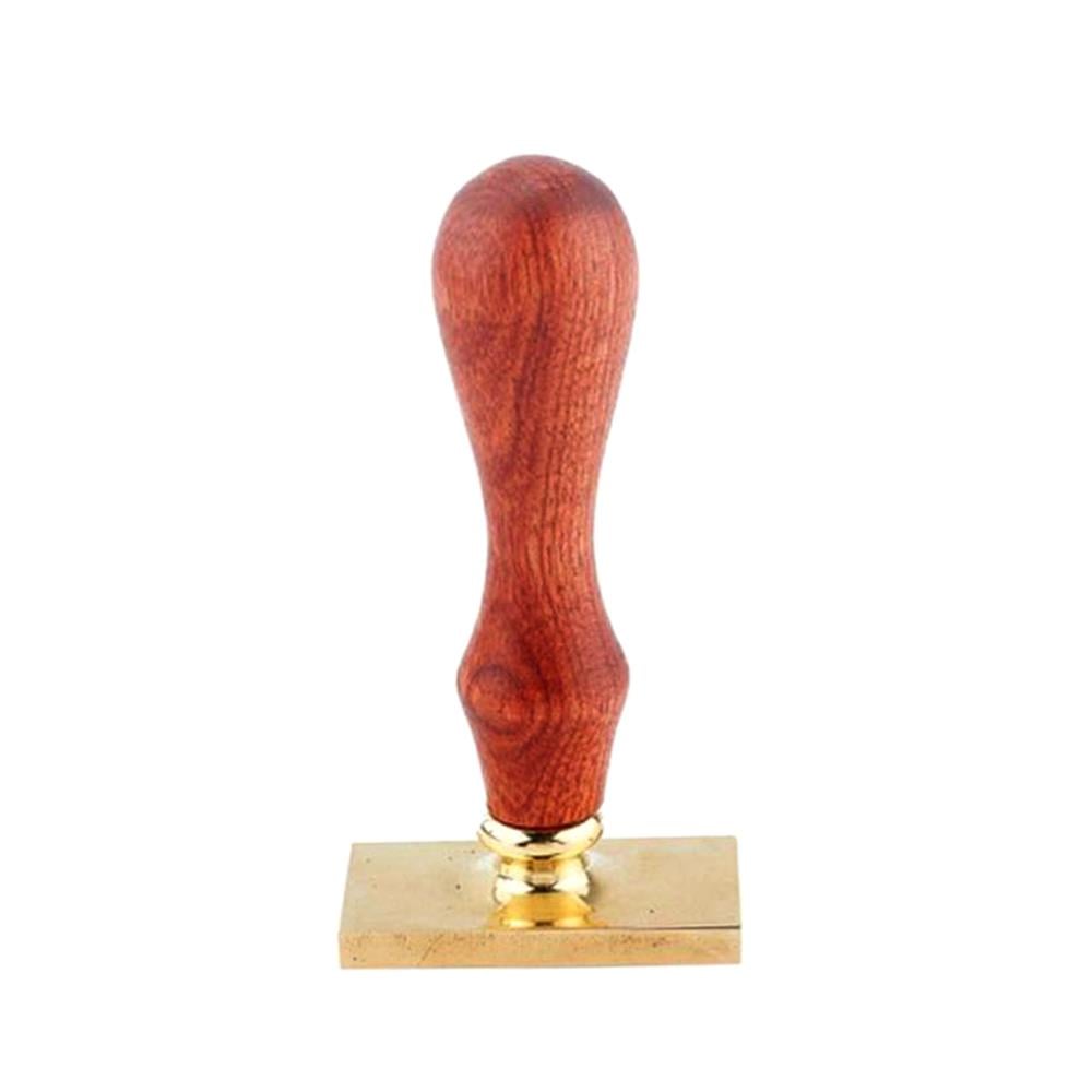 Boş Mum Mühür Pirinç Damga Başlığı Dikdörtgen 18x35 mm