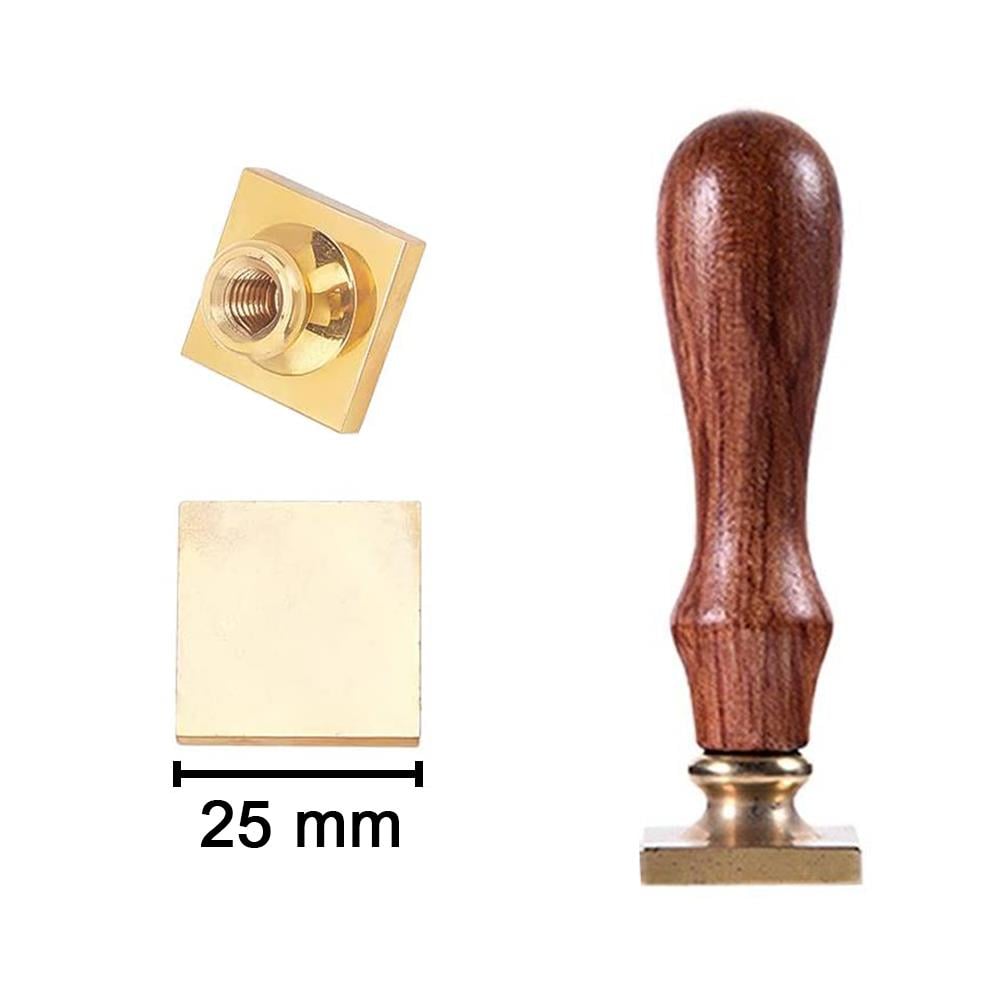 Boş Mum Mühür Pirinç Damga Başlığı Kare 25 mm
