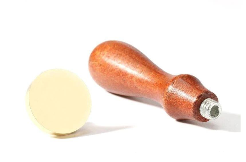 Boş Mum Mühür Pirinç Damga Başlığı Yuvarlak 55 mm