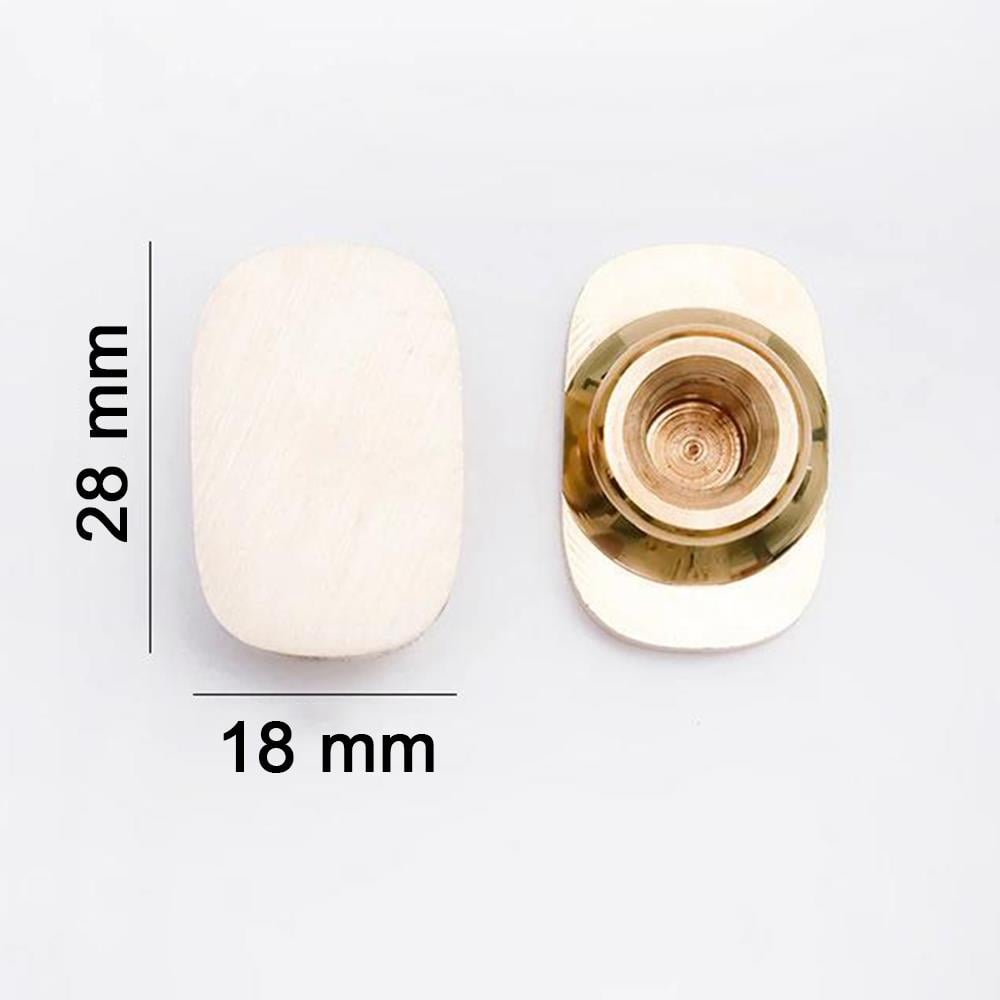 Boş Mum Mühür Pirinç Oval Yastık Damga Başlığı 18x28 mm