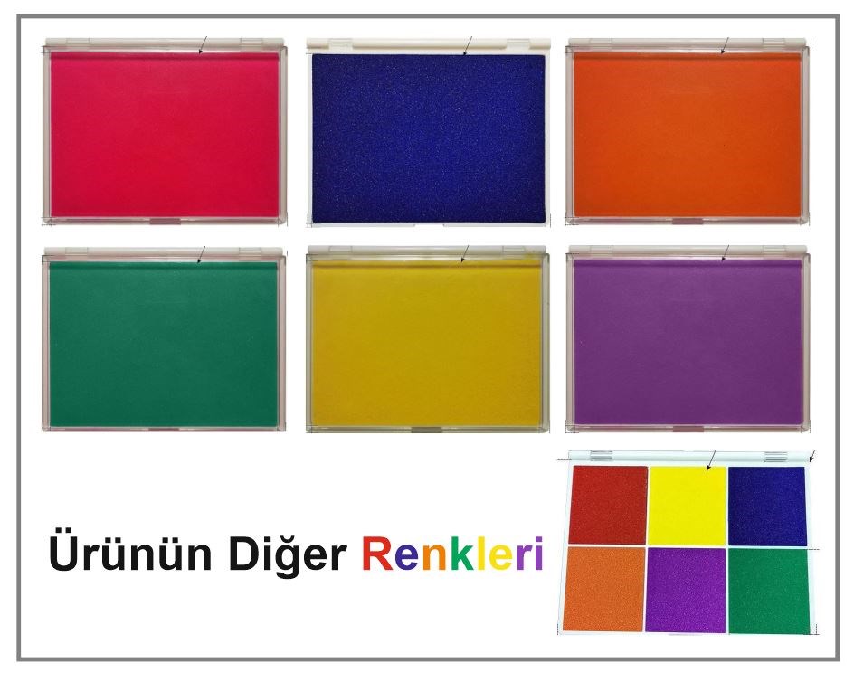 Büyük Boy Kırmızı Istampa 165*127mm Su Bazlı Mürekkep Baskı Pedi