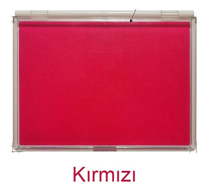 Büyük Boy Kırmızı Istampa 165*127mm Su Bazlı Mürekkep Baskı Pedi
