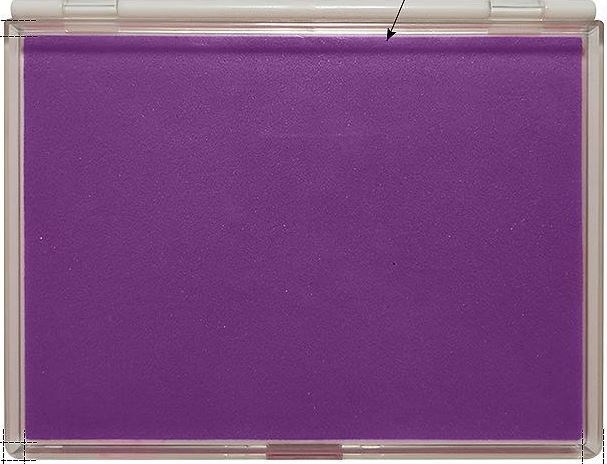Büyük Boy Mor Istampa 165*127mm Su Bazlı Mürekkep Baskı Pedi 