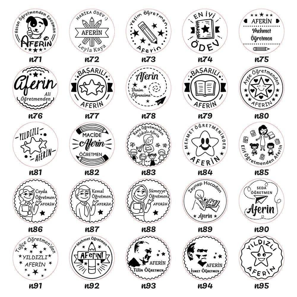 Sentetik kemik Mühür 40mm Çap Estetik Tasarım Istampa Hediyeli