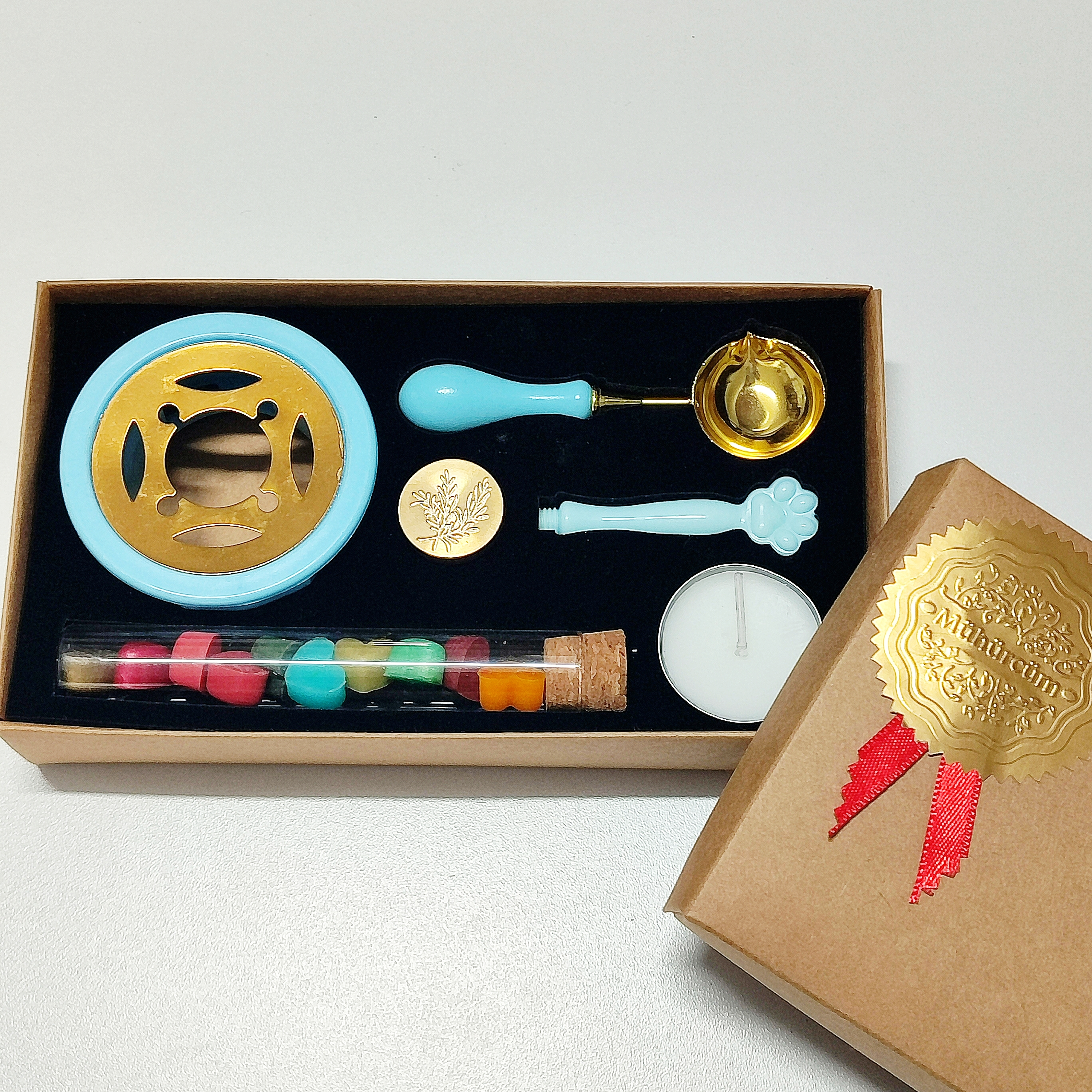 MAVİ PATİLİ MUM MÜHRÜ SETİ