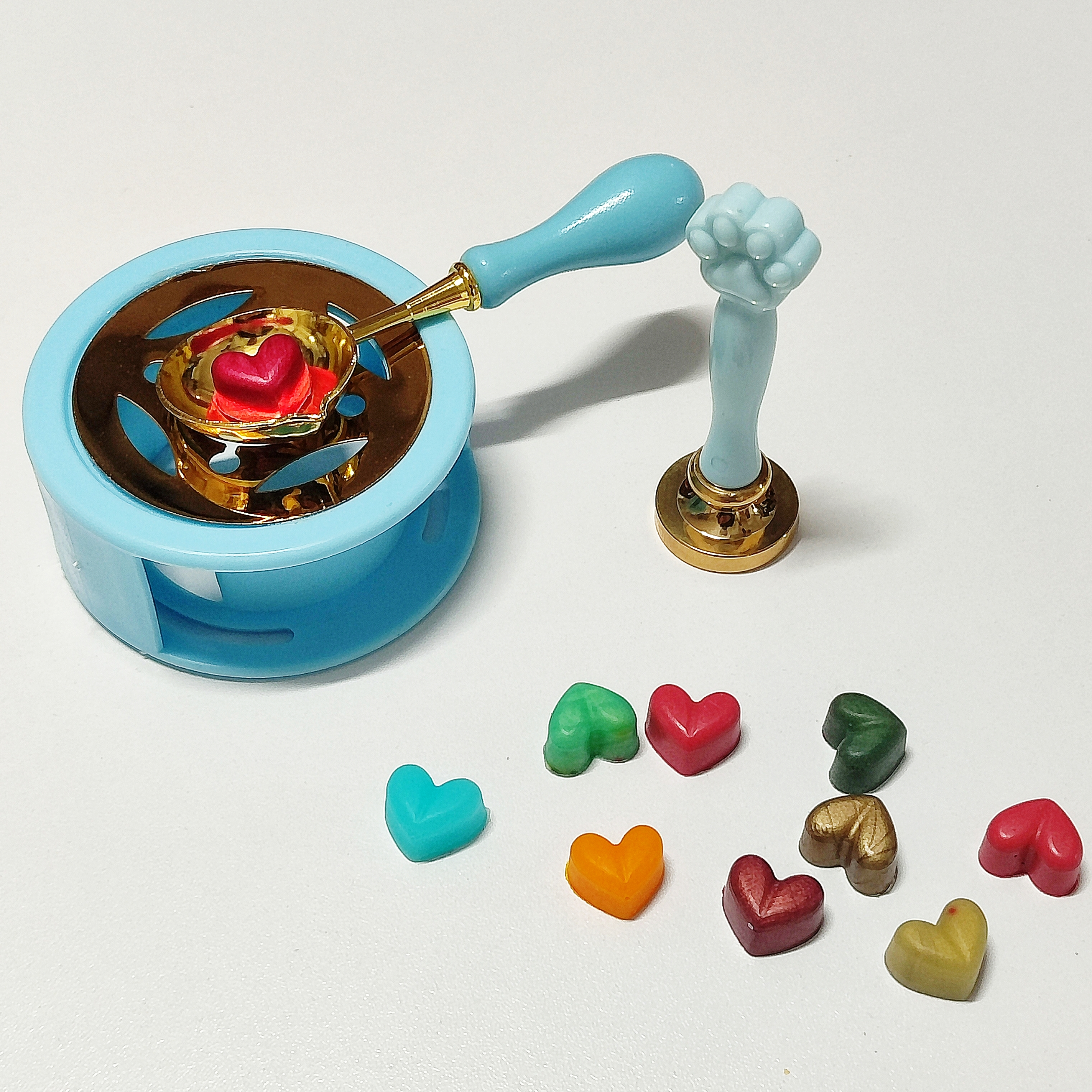 MAVİ PATİLİ MUM MÜHRÜ SETİ