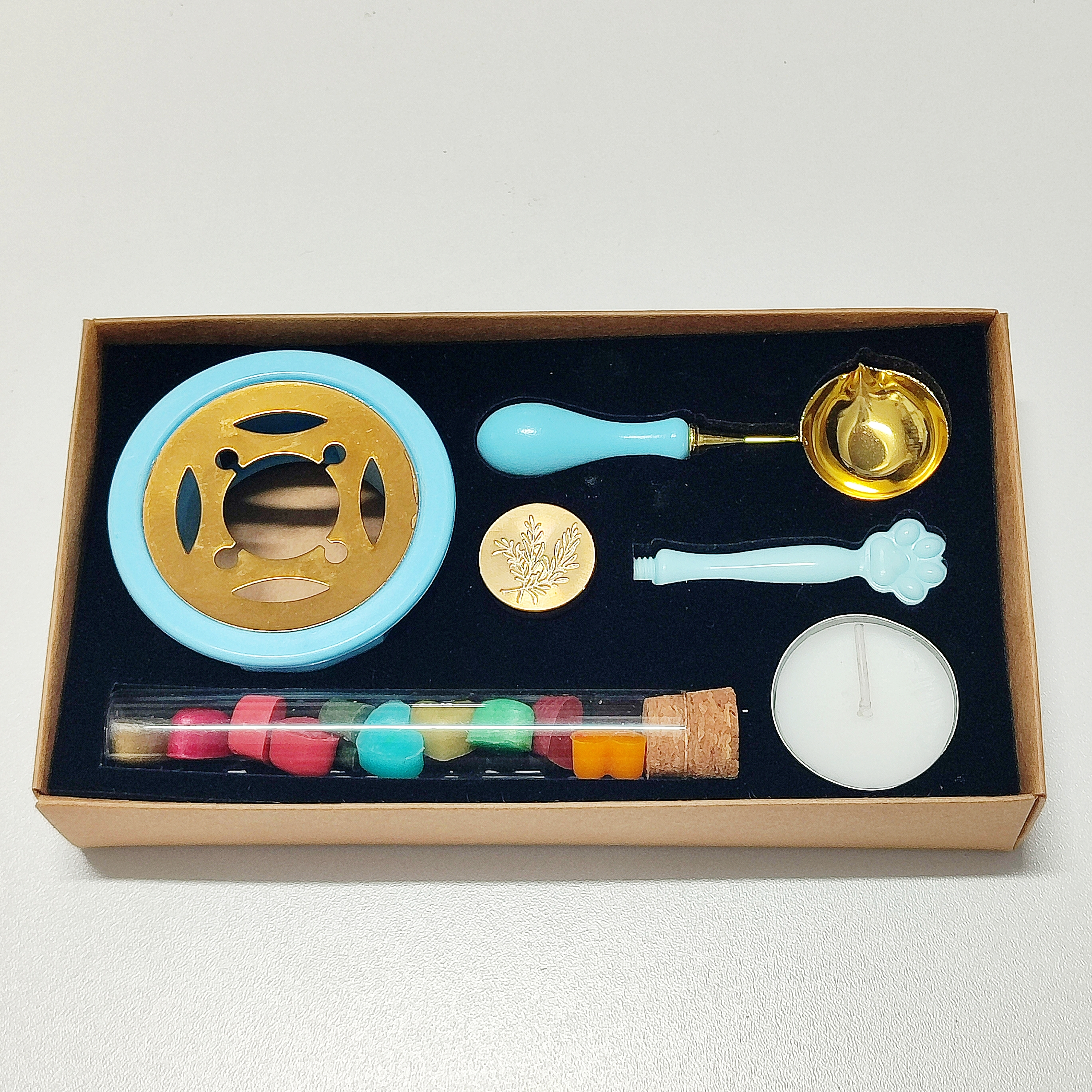 MAVİ PATİLİ MUM MÜHRÜ SETİ