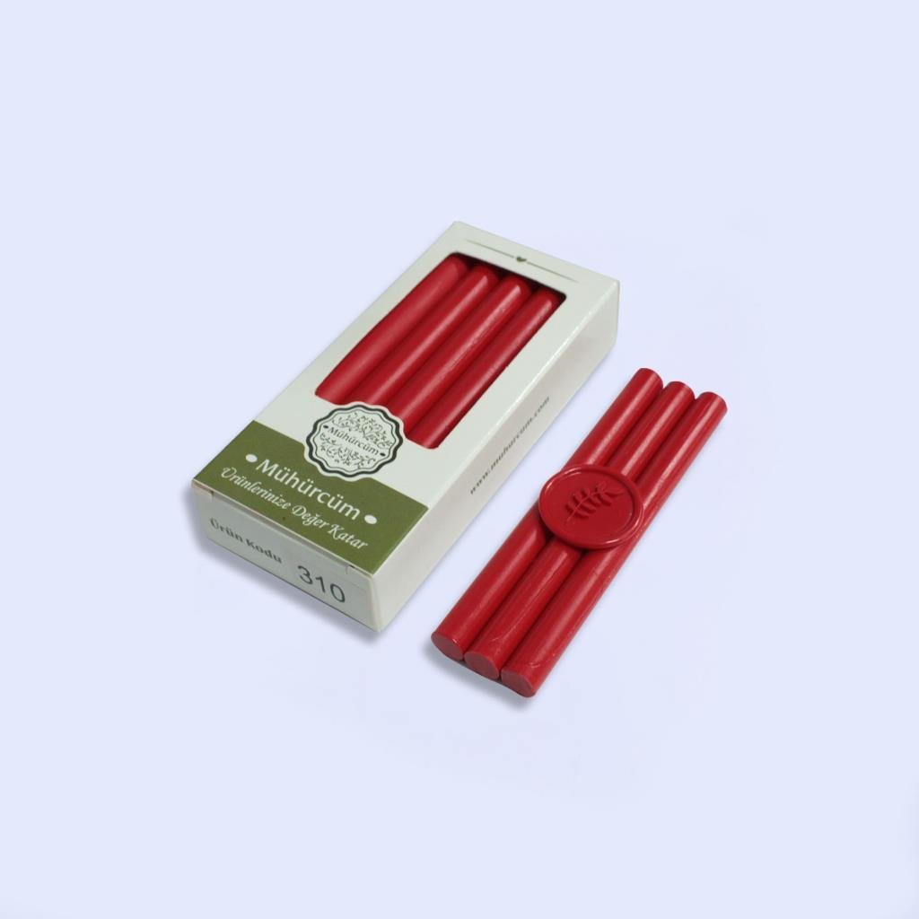 Mühür Mumu Çubuk 11mmx120mm 10 lu Paket Model: 310 AL BAYRAK KIRMIZI
