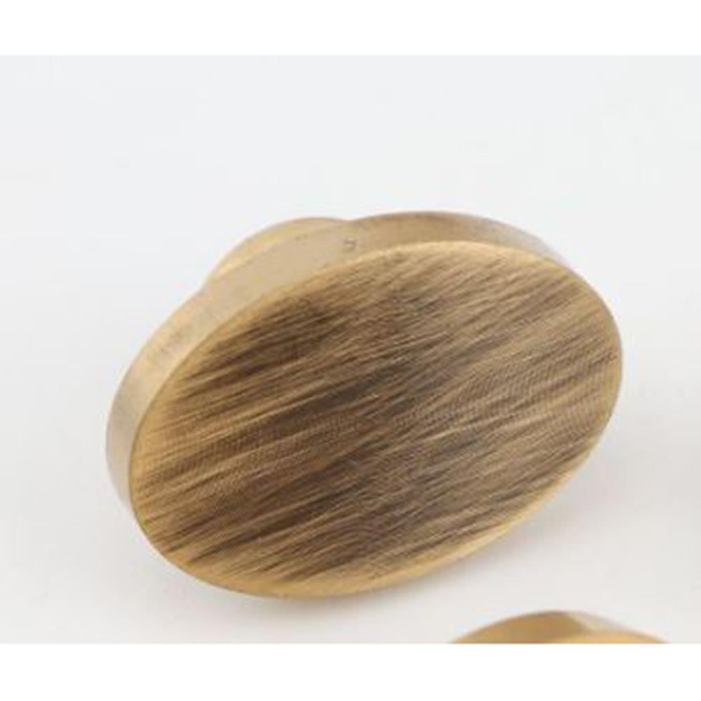 Mühür Mumu Damga Bakır Eskitme Oval Boş Pirinç Kafa + Ahşap Sap