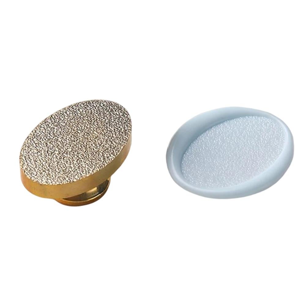 Mühür Mumu Damga Kumlu Oval Boş Pirinç Kafa + Ahşap Sap