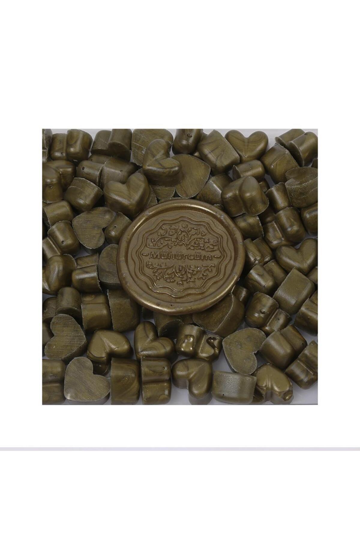 Mühür Mumu Eritme Kalp Boncuk Paket Model No: 543 BRONZ ALTIN