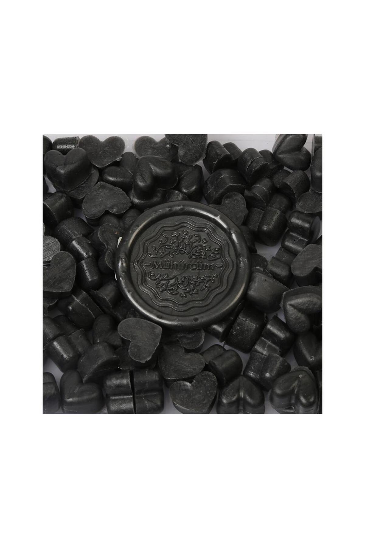 Mühür Mumu Eritme Kalp Boncuk Paket Model No: 101 KÖMÜR SİYAH