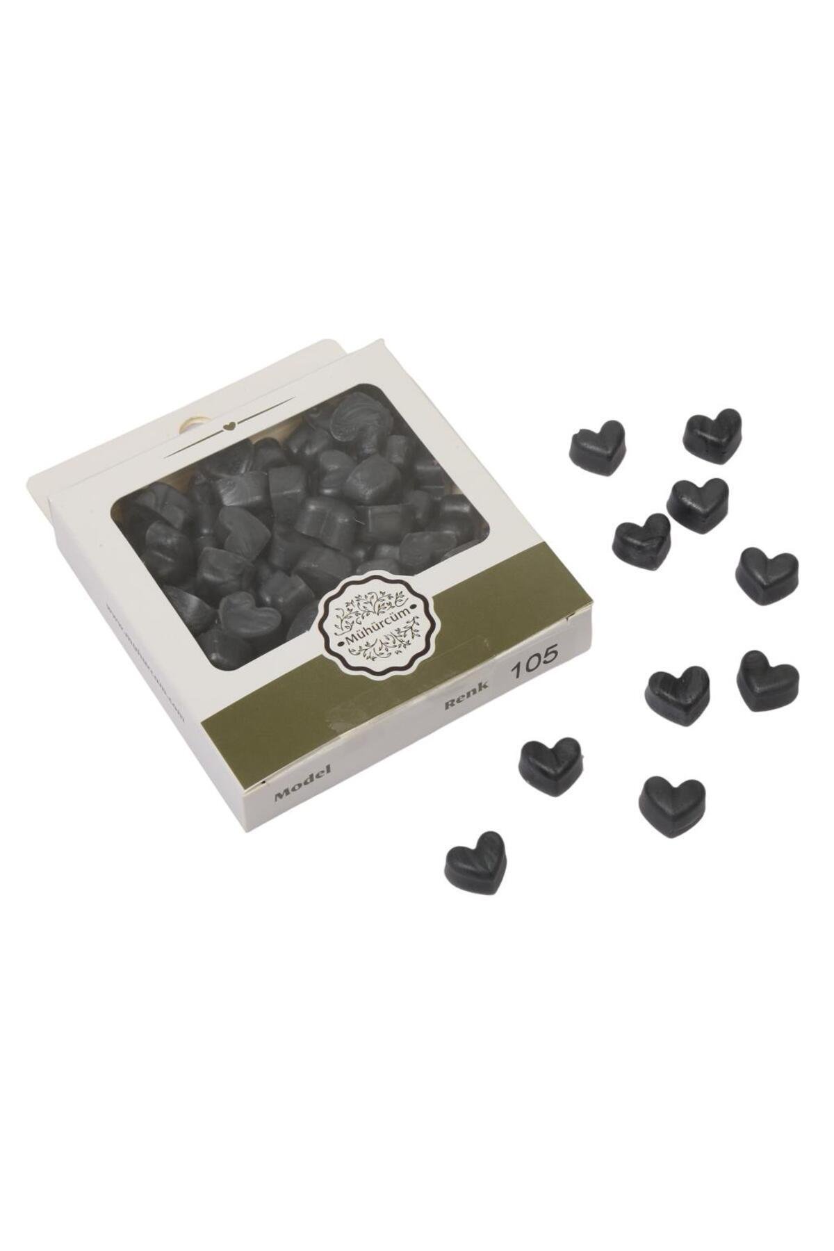 Mühür Mumu Eritme Kalp Boncuk Paket Model No: 105 ANTRASİT SİYAH