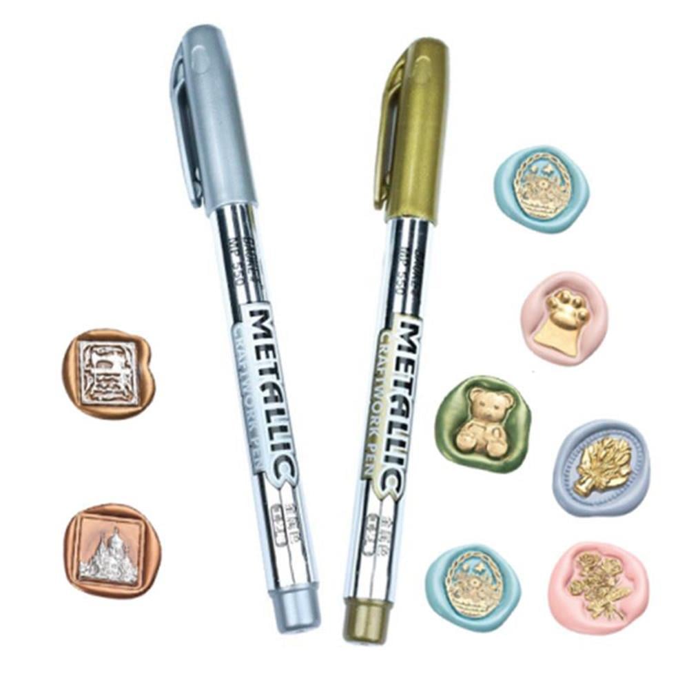 Mühür Mumu Kontürü Rötüş Boya Kalemi Metalik Altın Gümüş