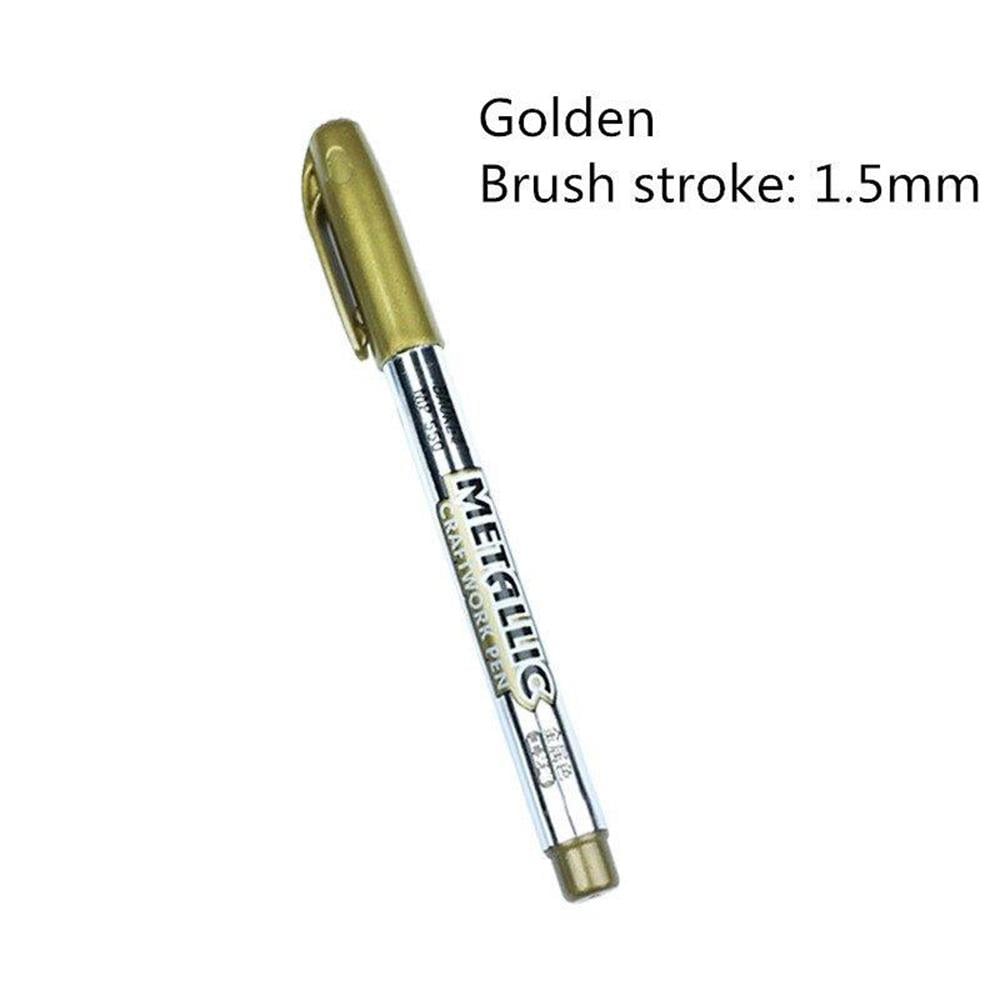 Mühür Mumu Kontürü Rötüş Boya Kalemi Metalik Altın Gümüş