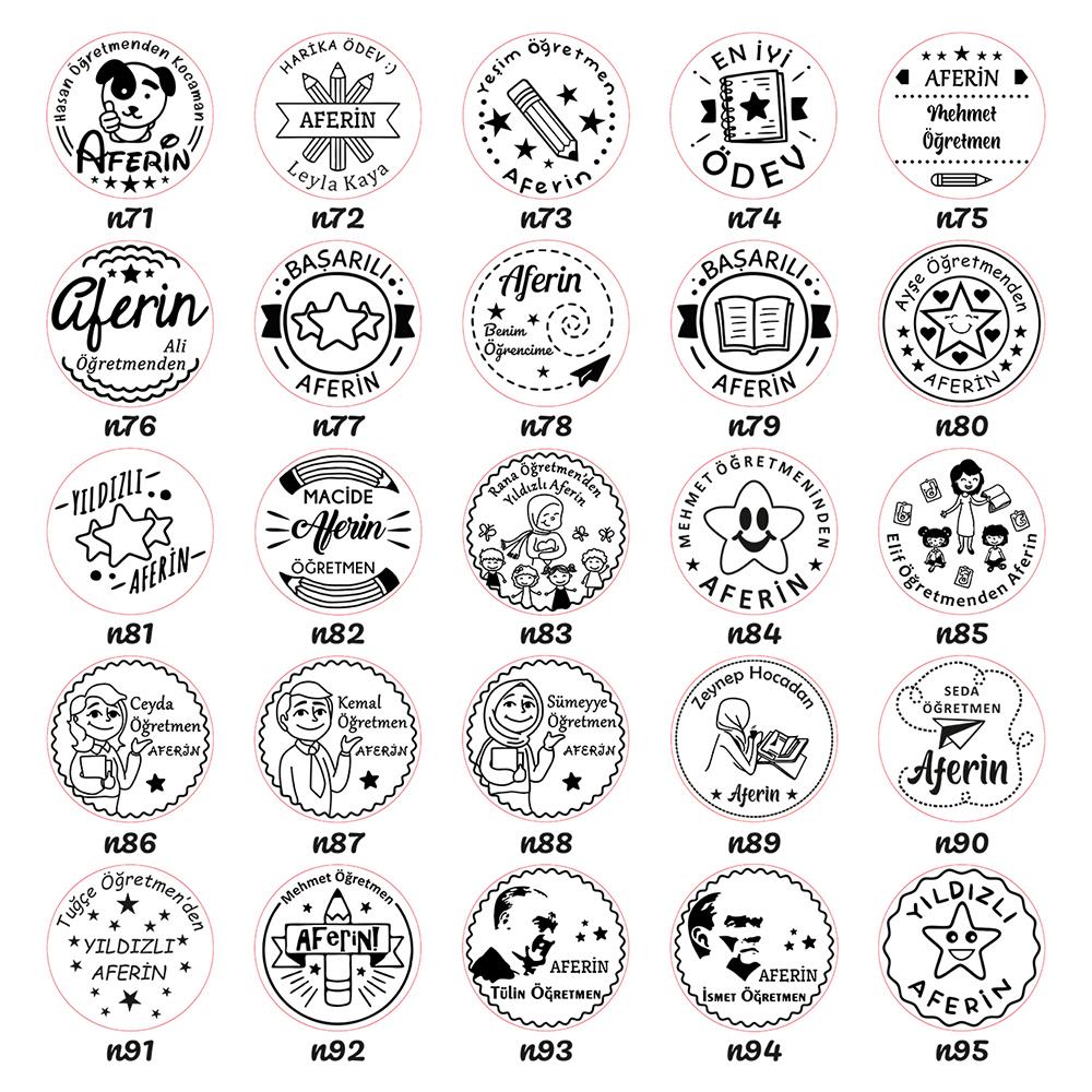 Mühür Özel Alaşım Kauçuk Kaşe Kırmızı Renk Üçgen 25x25 mm