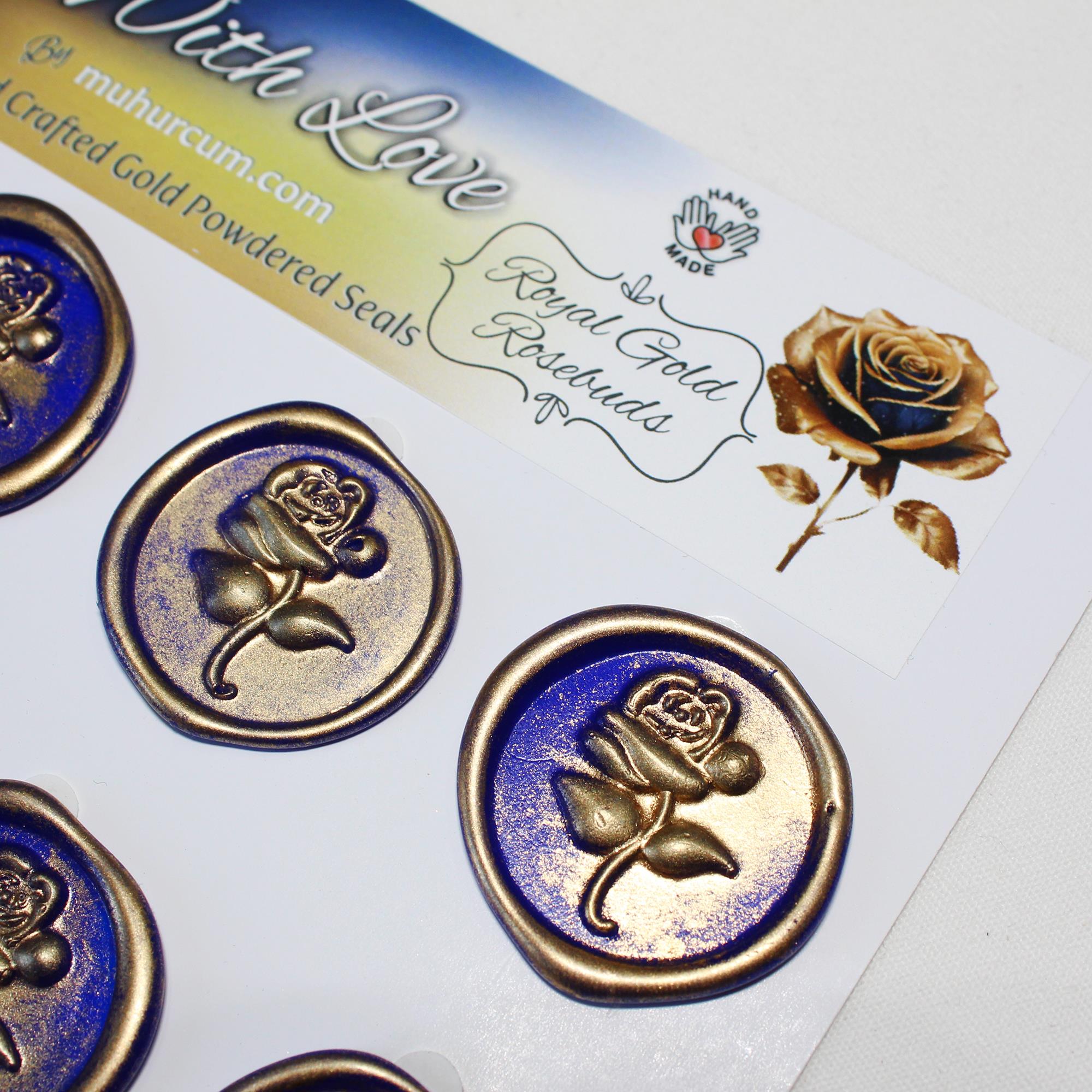Mühürcüm Royal Buds Rosebuds 12 Adet 3D Hazır Kendinden Yapışkanlı Sticker Mühür RM2103
