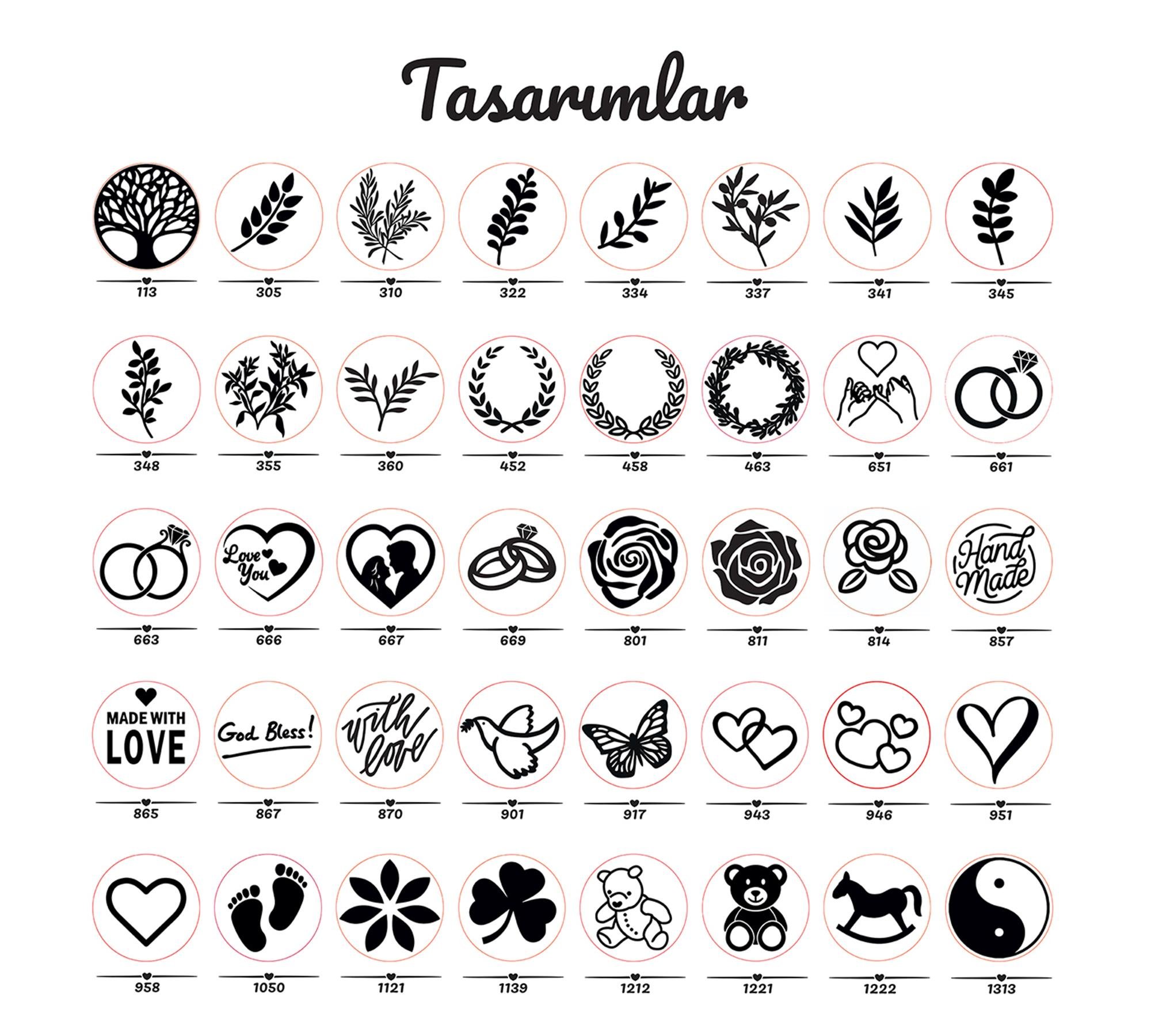 Mühürcüm 12 Adet Hazır Kendinden Yapışkanlı Mühür KYHM100