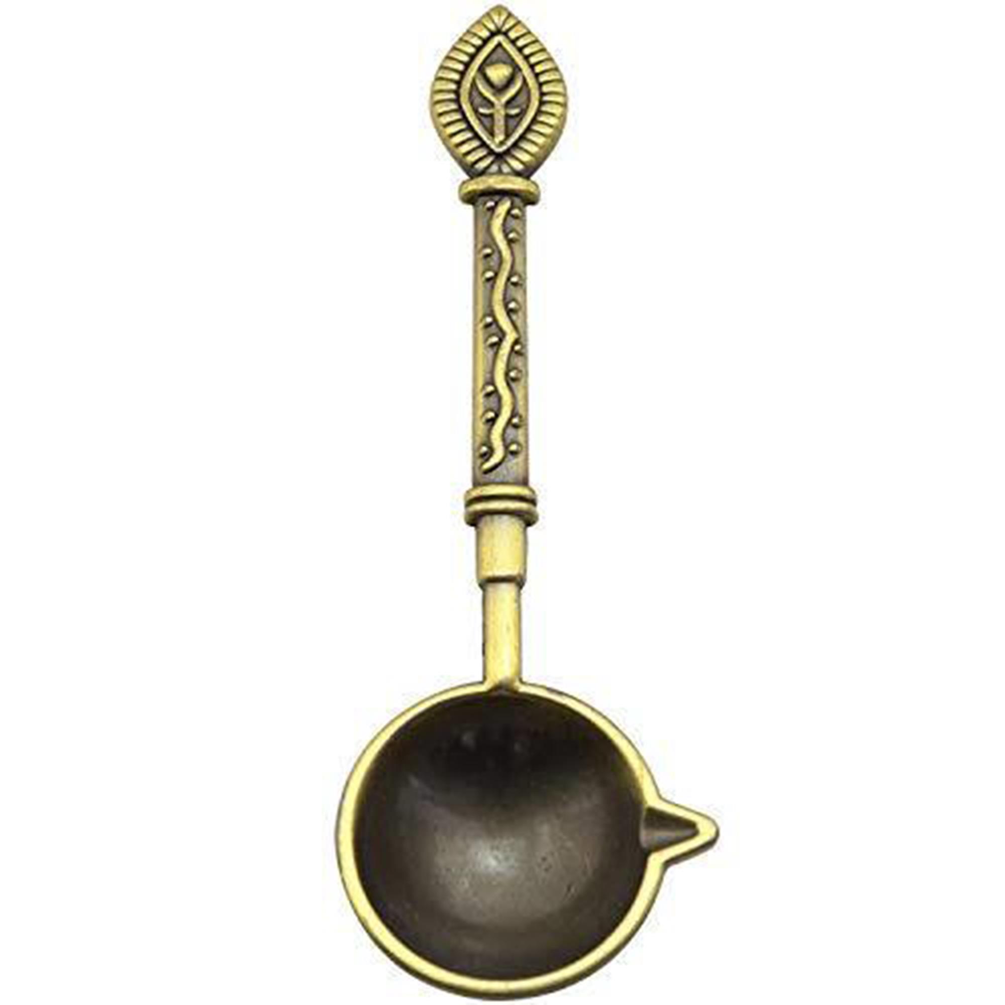 Mum Mührü Eritme Kaşığı Döküm Prinç Oksit Retro Stil Kaşık