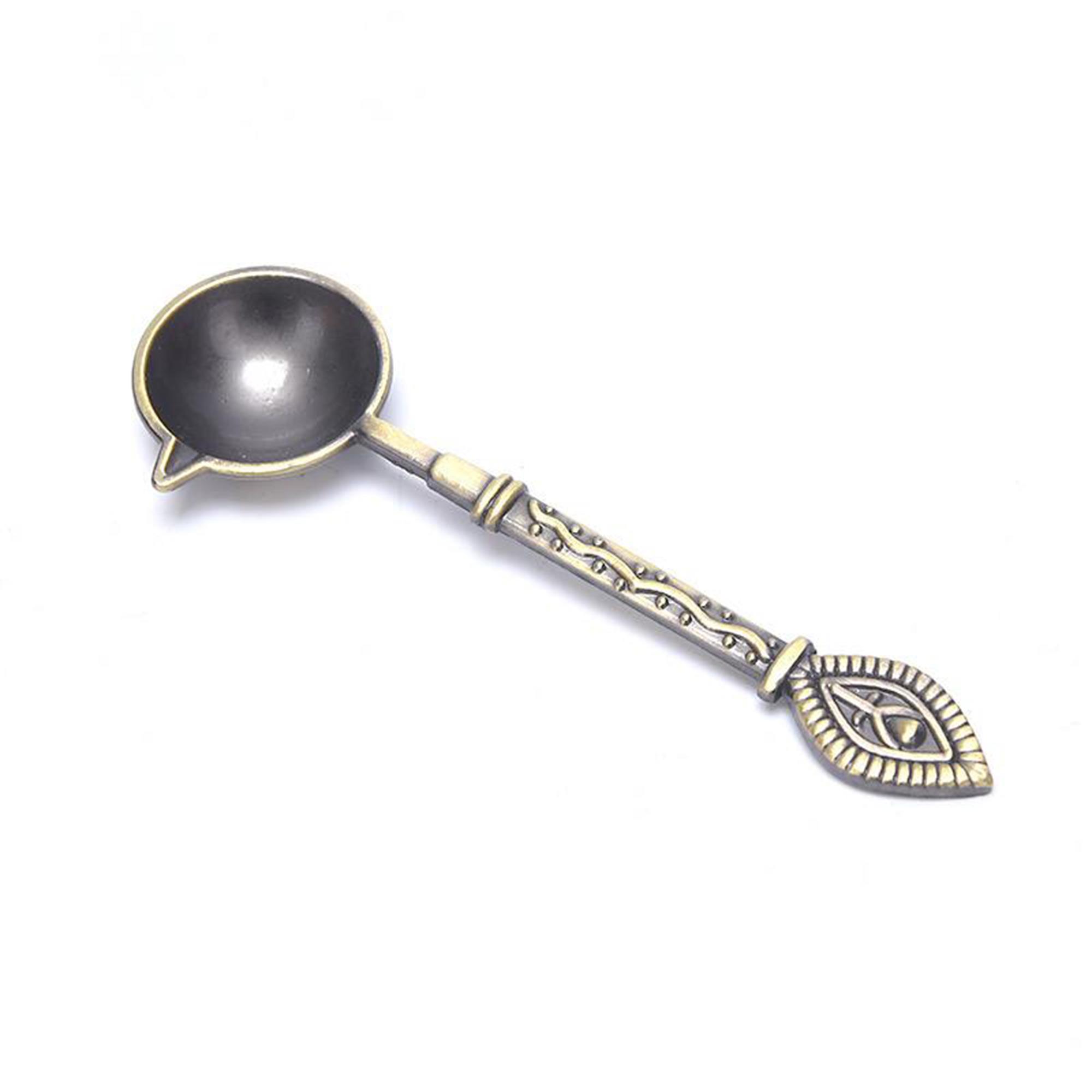 Mum Mührü Eritme Kaşığı Döküm Prinç Oksit Retro Stil Kaşık