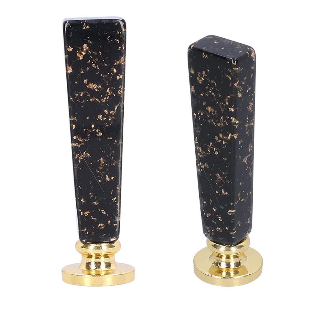 Mum Mühürü Sapı ABS Reçine El Yapımı Simli Siyah M8 Dişli