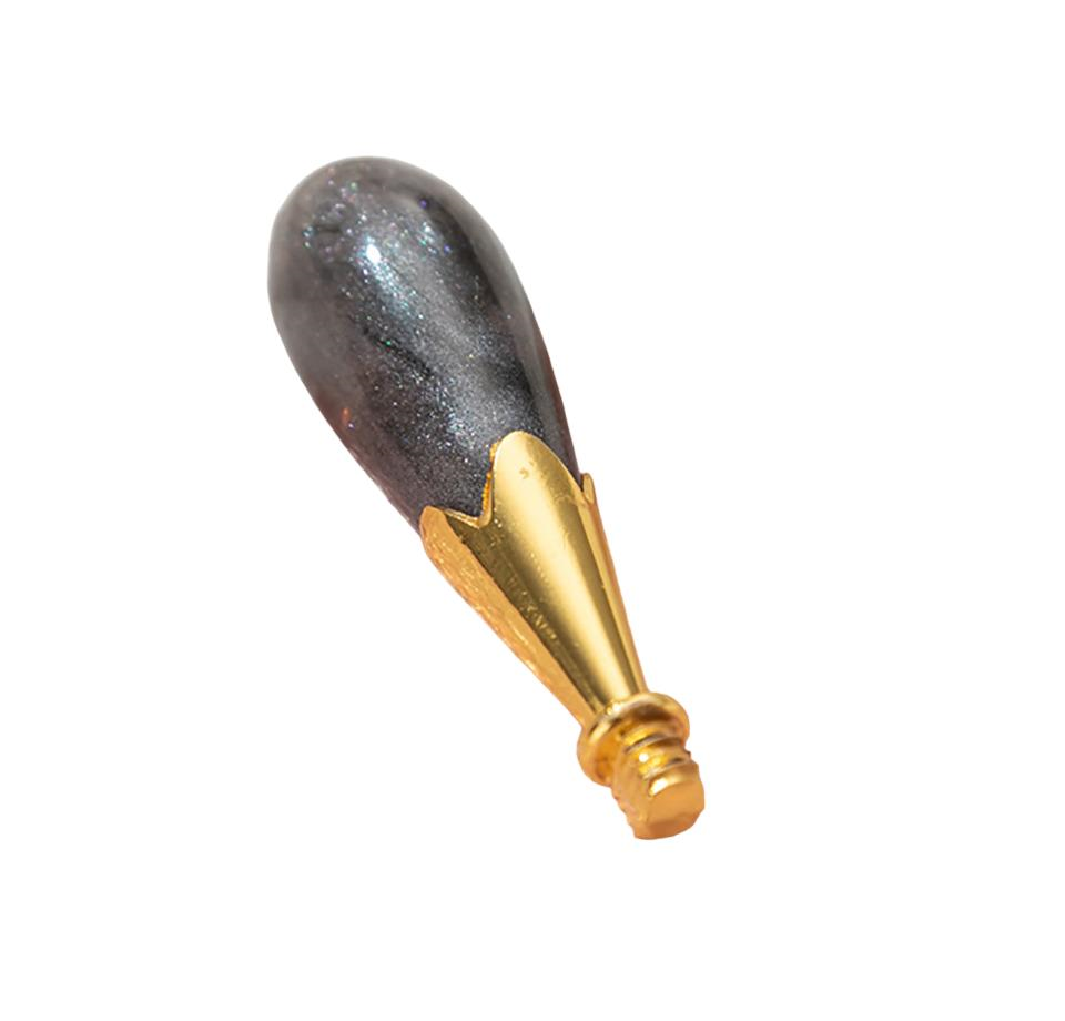 Mum Mühürü Sapı ABS Reçine Tomurcuk Simli Füme M8 Dişli