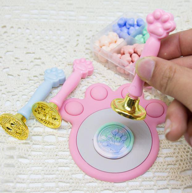 Mum Mühürü Sapı Pembe Renkli Sentetik Reçine M8 Dişli