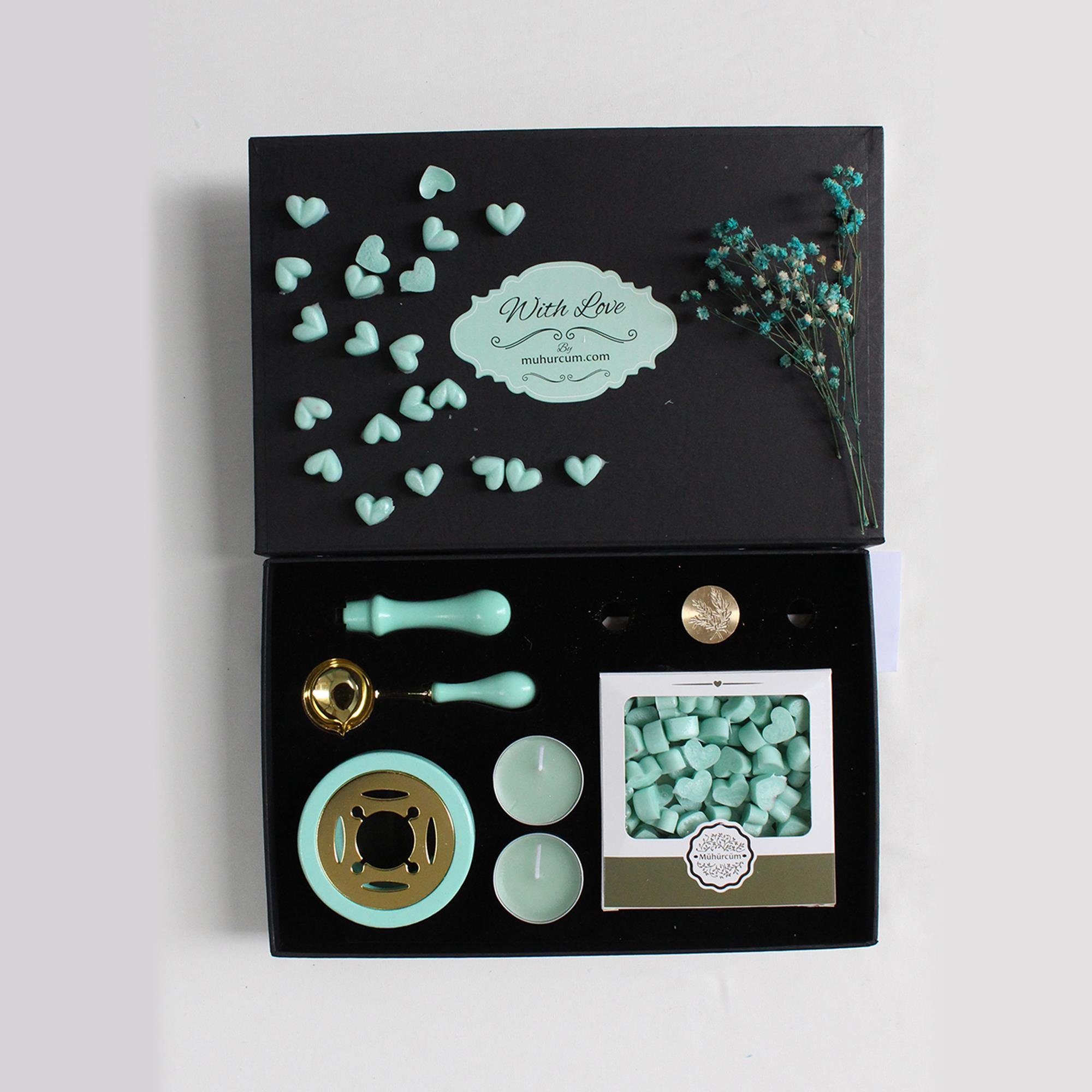 Mum Mührü Uygulama Seti Su Yeşili Kendin Yap Mühür Seti 6 Parça BBS108