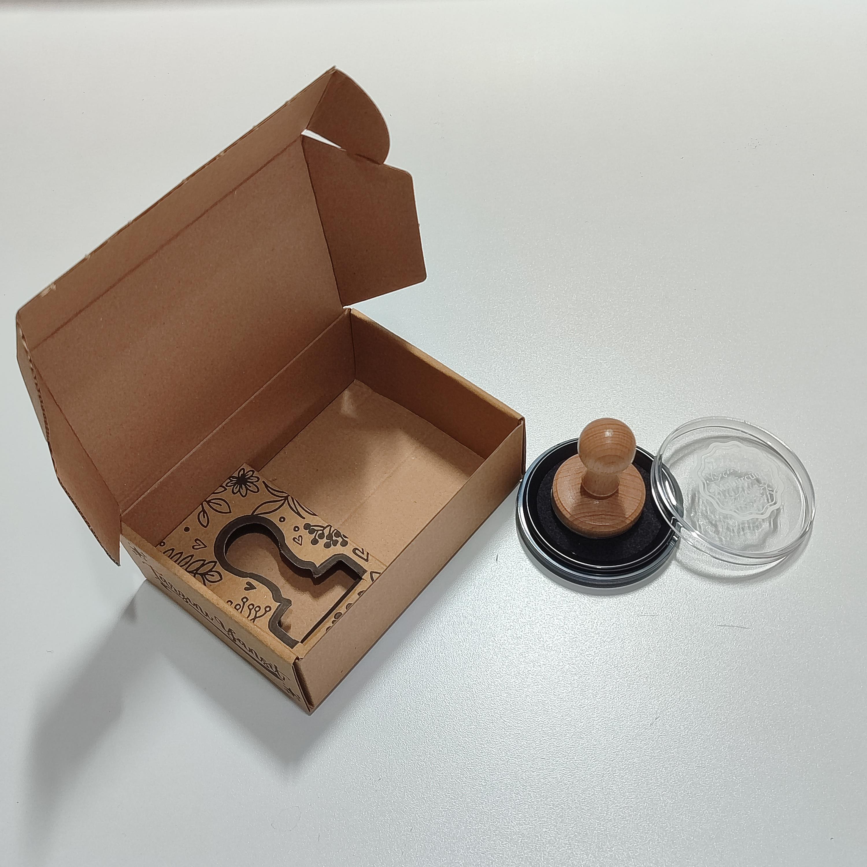 Öğretmen Mührü Ahşap Yuvarlak Mühür Kayın Ağacı Istampa Hediyeli