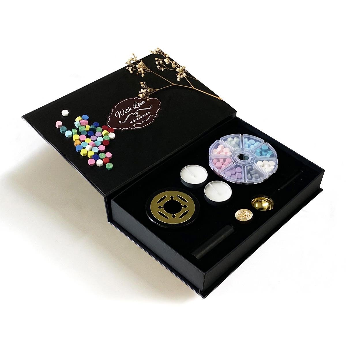 Sanat Temalı Mum Mührü Seti Siyah 1