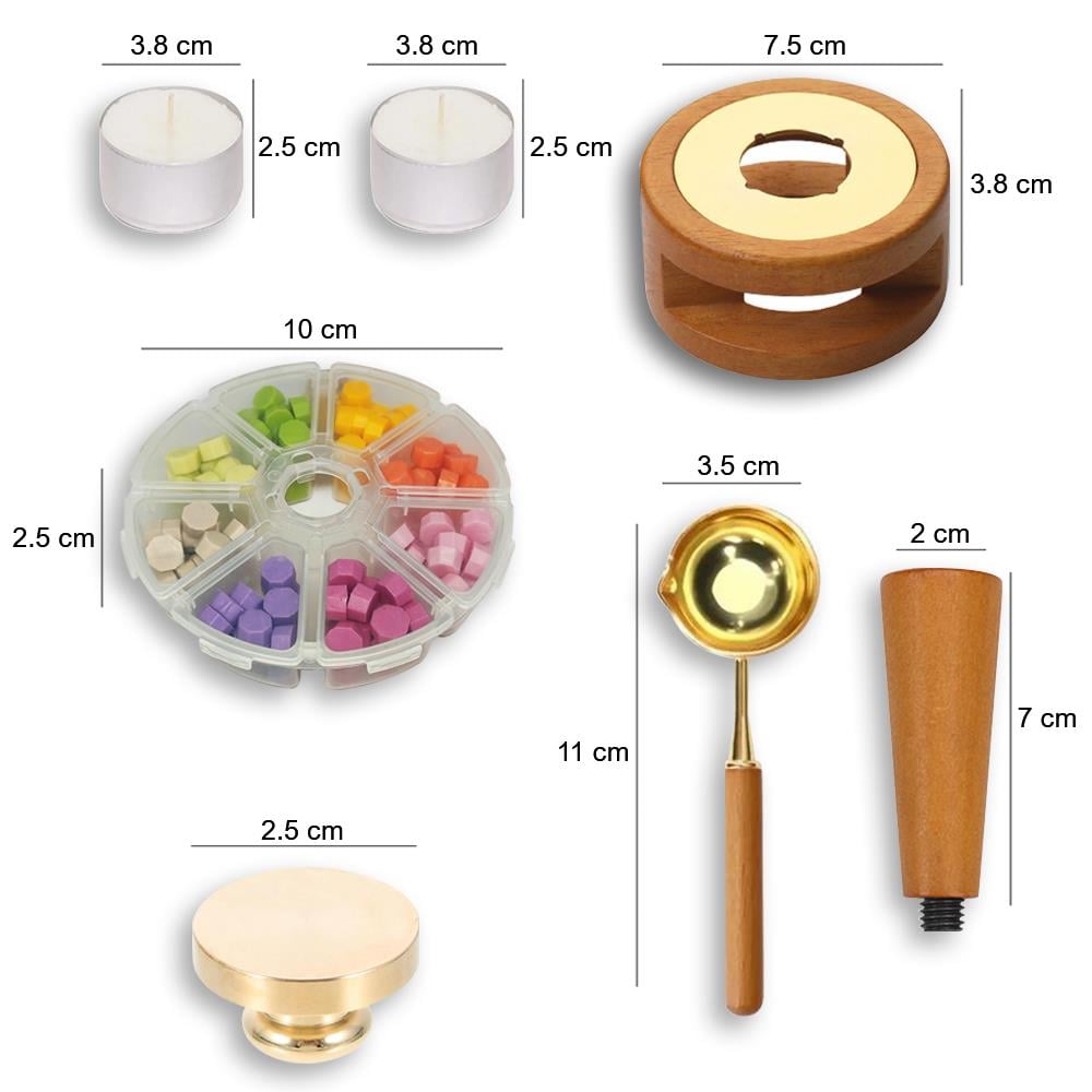 Sanat Temalı Mum Mührü Seti Sarı 2