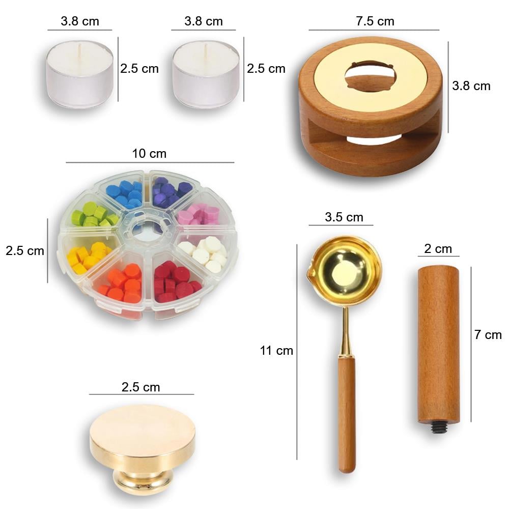 Sanat Temalı Mum Mührü Seti Sarı 1