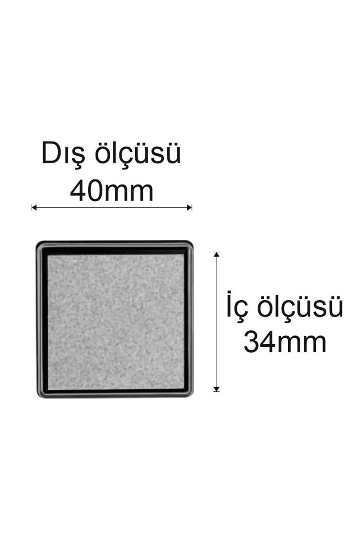Silver Gümüş Mürekkepli Baskı Pedi 40*40mm Çabuk Kuruyan Su Bazlı 