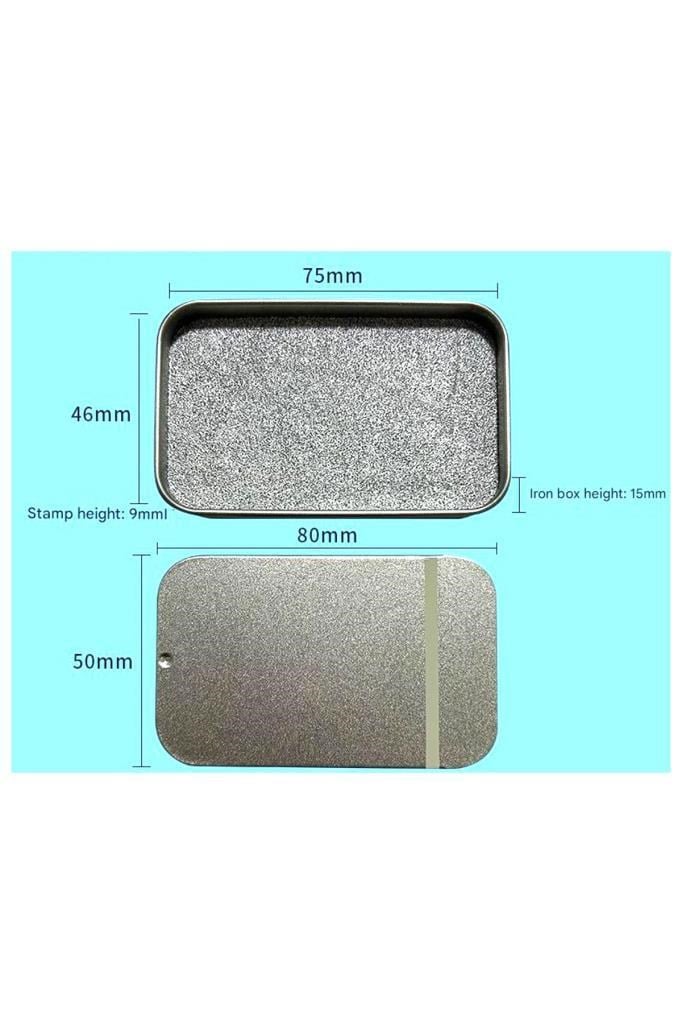 Silver Mürekkepli Baskı Pedi Istampa Ofis Boyu 75mm x 46mm Su Bazlı