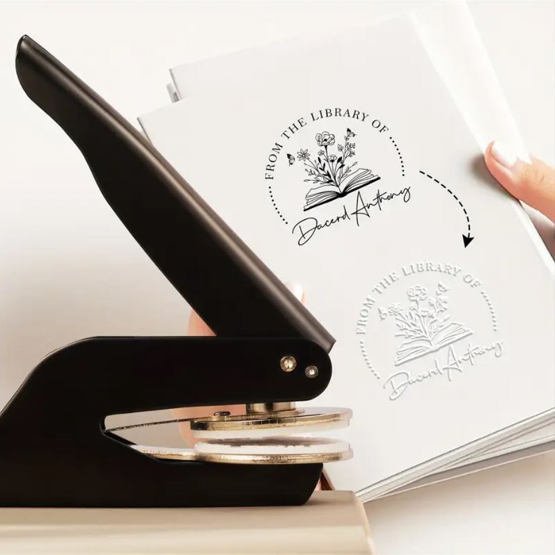 Soğuk Damga Kabartma Kitap Mührü Mat Siyah Boya Özel Seri