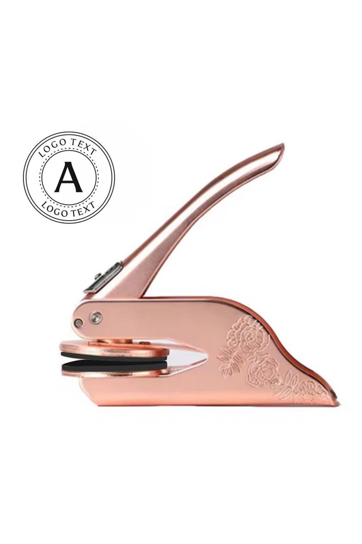 Soğuk Mühür Kabartma Damga Çelik Baskı Presi Desenli Rosegoldga Çelik Baskı Presi Desenli Gold