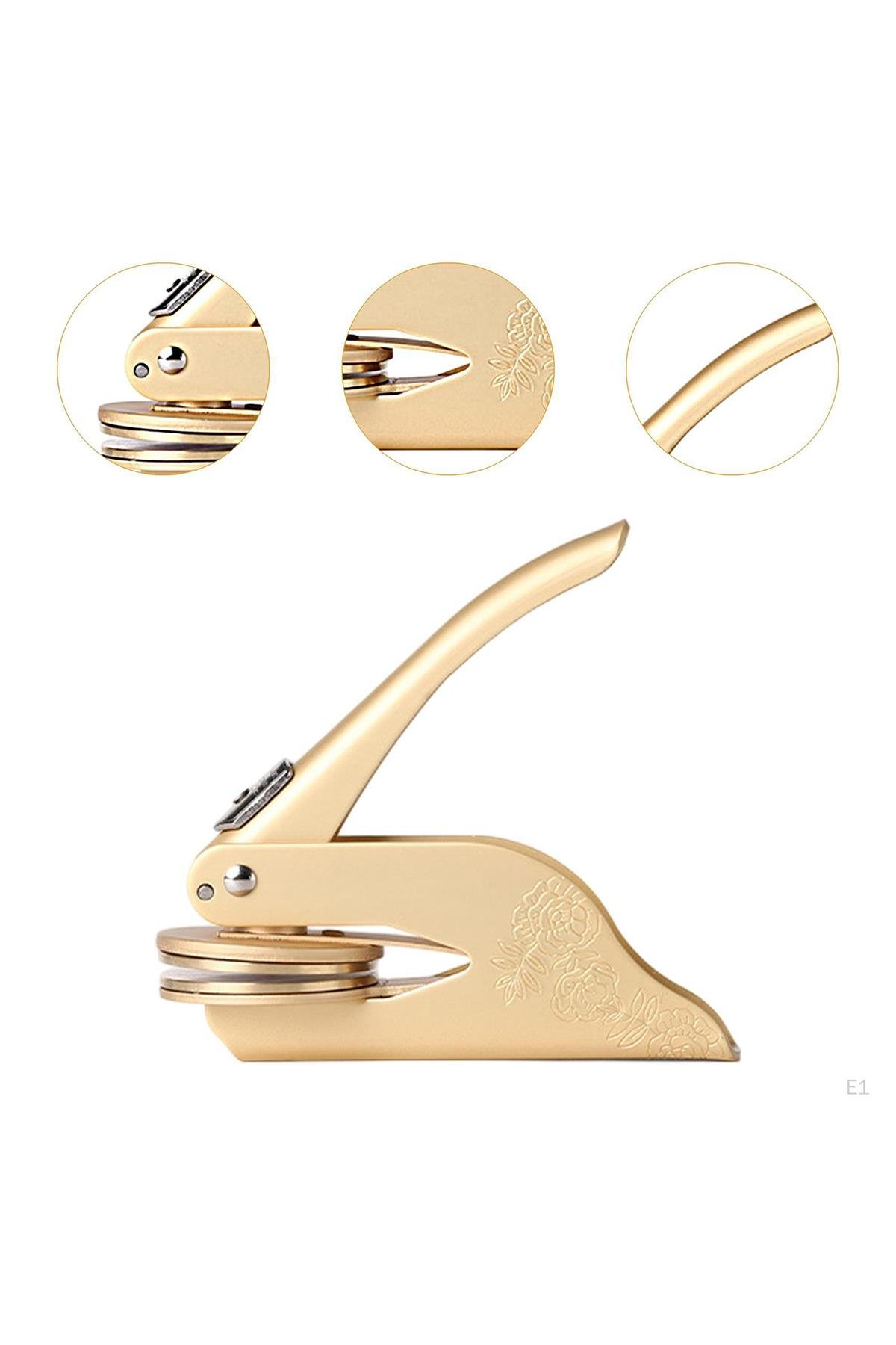 Soğuk Mühür Kabartma Damga Çelik Baskı Presi Desenli Gold