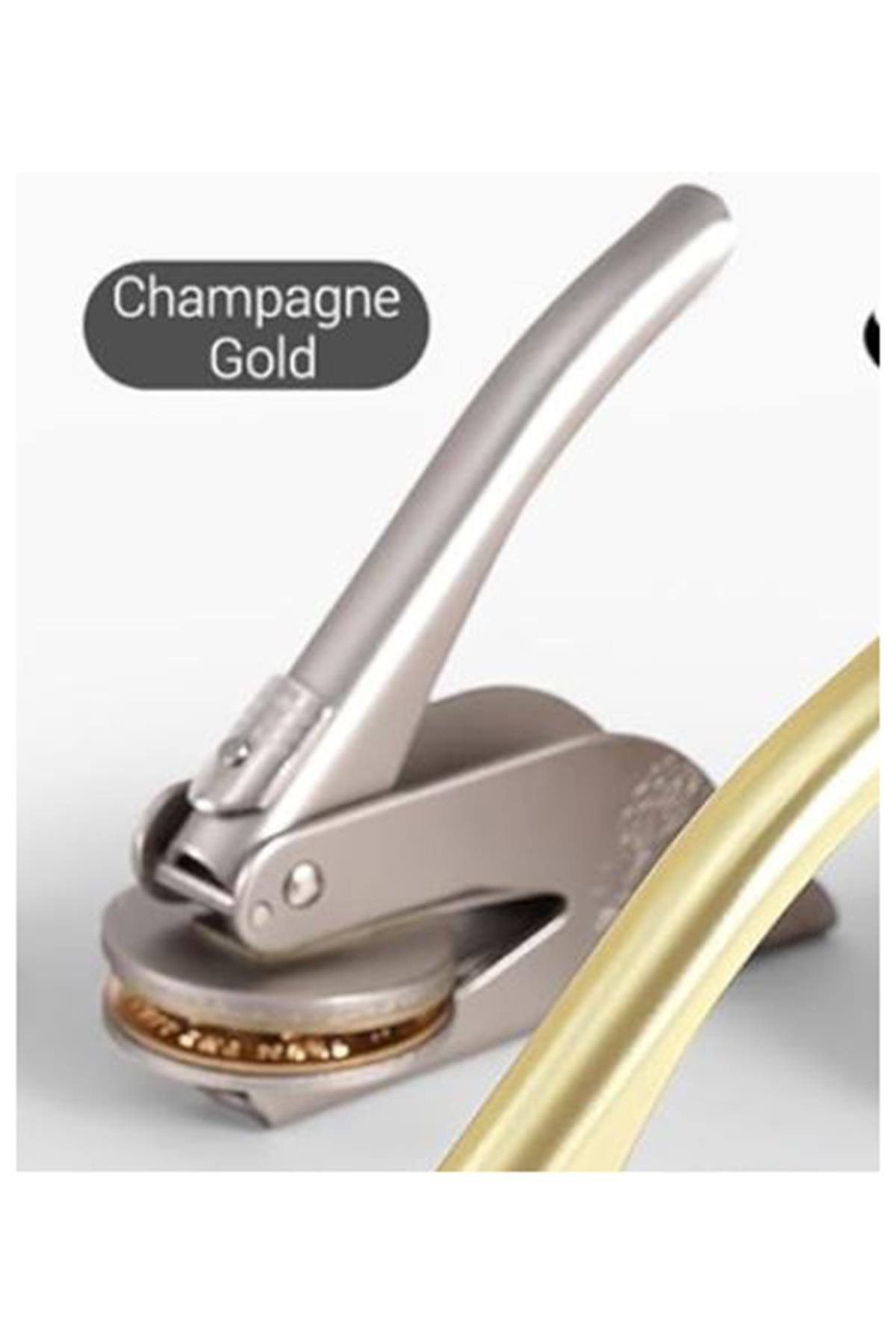 Soğuk Mühür Kabartma Damga Çelik Baskı Presi Lastik Sap Champagne