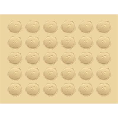 3D Kabartma Kendinden Yapışkanlı Çıkartma Etiket Altın Kalp Desen